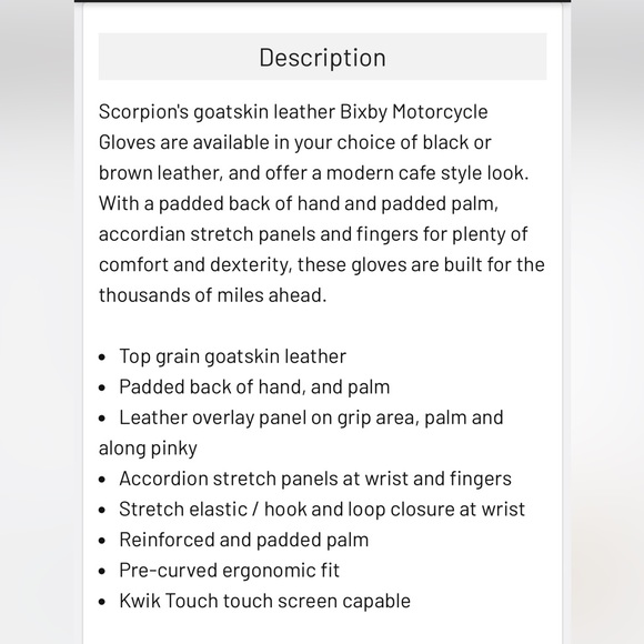 Scorpion Exp Bixby Riding Gloves 2XL - Picture 7 of 7